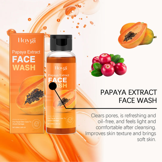Papaya Face Wash Gentle Cleanser Not Tight Moisturizing Hydrating Moisturizing Skin Tender Skin Care Face Wash